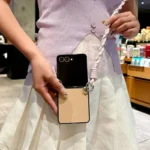 Woven Texture Phone Case With Colorful Lanyard, For Samsung Galaxy Z Flip7 5G - Image 4