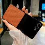 Weave Texture PU Hybrid PC Phone Case, For Samsung Galaxy Z Flip7 5G - Image 4
