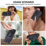 Three-core Mecha 360 Degree Rotation Magnetic Holder Phone Case, For iPhone 12, For iPhone 12 Pro, For iPhone 11 - Image 3