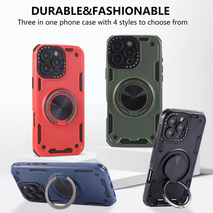 EDA0083410_B3.webp Three-core Mecha 360 Degree Rotation Magnetic Holder Phone Case, For iPhone 12, For iPhone 12 Pro, For iPhone 11 - Image 4
