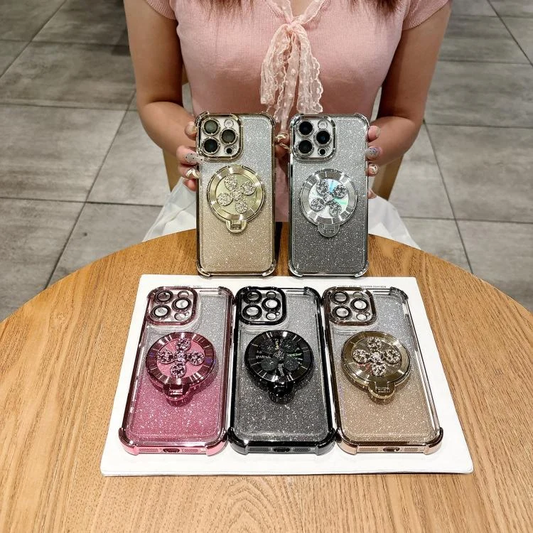 EDA0083600_B1.webp Gradient Glitter Spinning Top Holder Phone Case, For iPhone XS Max - Image 2