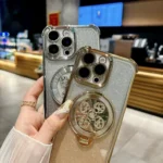 Gradient Glitter Spinning Top Holder Phone Case, For iPhone XS Max - Image 6