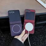 Three Parts Carbon Fiber Texture MagSafe Phone Case, For Samsung Galaxy Z Flip7, For Samsung Galaxy Z Flip6 - Image 3