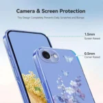 Flower Pattern Painted TPU Phone Case, For iPhone 16e, For iPhone 16 Pro Max, For iPhone 16 Pro, For iPhone 16 Plus - Image 4