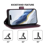 Butterfly Love Flower Multi-card Zipper Wallet Leather Phone Case, For iPhone 17 Pro Max, For iPhone 17 Pro - Image 5