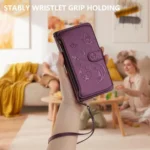 Butterfly Love Flower Multi-card Zipper Wallet Leather Phone Case, For iPhone 16, For iPhone 15 Pro Max - Image 7