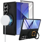 Folding Rotation Holder MagSafe Film Integrated Leather Phone Case, For Samsung Galaxy Z Fold7 5G, For Samsung Galaxy Z Flip7 5G