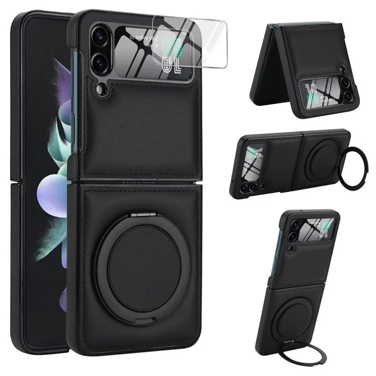 EDA008385010A_1.webp Folding Rotation Holder MagSafe Film Integrated Leather Phone Case, For Samsung Galaxy Z Flip3 5G, For Samsung Galaxy Z Fold3 5G - Image 2