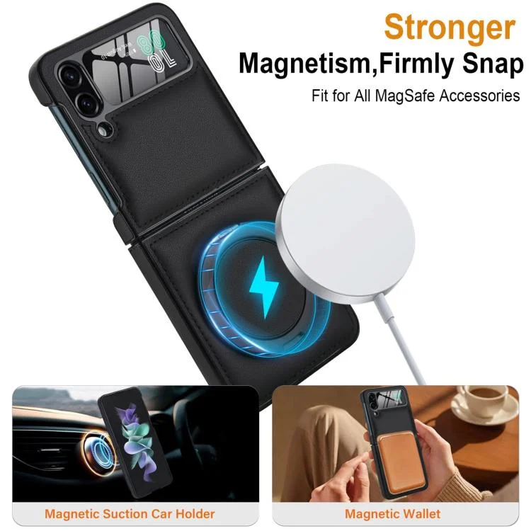 EDA008385010A_5.webp Folding Rotation Holder MagSafe Film Integrated Leather Phone Case, For Samsung Galaxy Z Flip3 5G, For Samsung Galaxy Z Fold3 5G - Image 6