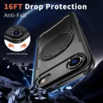 Metal 360 Degree Rotation Holder MagSafe Phone Case, For iPhone 17 Air, For iPhone 16 Pro Max, For iPhone 16 Pro - Image 3