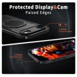 Metal 360 Degree Rotation Holder MagSafe Phone Case, For iPhone 17 Air, For iPhone 16 Pro Max, For iPhone 16 Pro - Image 4