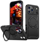 Metal 360 Degree Rotation Holder MagSafe Phone Case, For iPhone 17 Pro Max, For iPhone 17 Pro, For iPhone 17