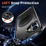 Metal 360 Degree Rotation Holder MagSafe Phone Case, For iPhone 16 Plus, For iPhone 16 - Image 6