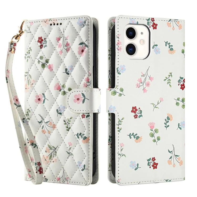 EDA008395224A_1.webp Flower Pattern Buckle Leather Phone Case with Lanyard, For iPhone 11, For iPhone 11 Pro, For iPhone X / XS, For iPhone XR - Image 2