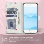 Flower Pattern Buckle Leather Phone Case with Lanyard, For iPhone SE 2022 / SE 2020 / 8 / 7, For iPhone 13 Pro Max, For iPhone 13 Pro, For iPhone 13 mini - Image 3