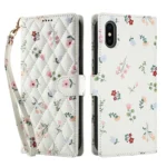 Flower Pattern Buckle Leather Phone Case with Lanyard, For iPhone XS Max, For iPhone 8 Plus / 7 Plus / 6 Plus - Image 2