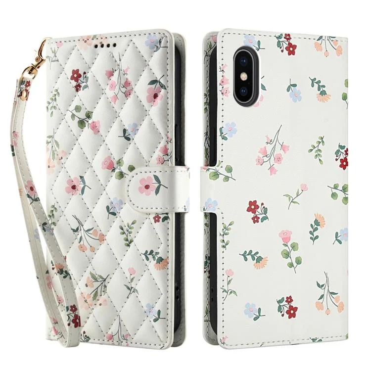 EDA008395229A_1.webp Flower Pattern Buckle Leather Phone Case with Lanyard, For iPhone XS Max, For iPhone 8 Plus / 7 Plus / 6 Plus - Image 2