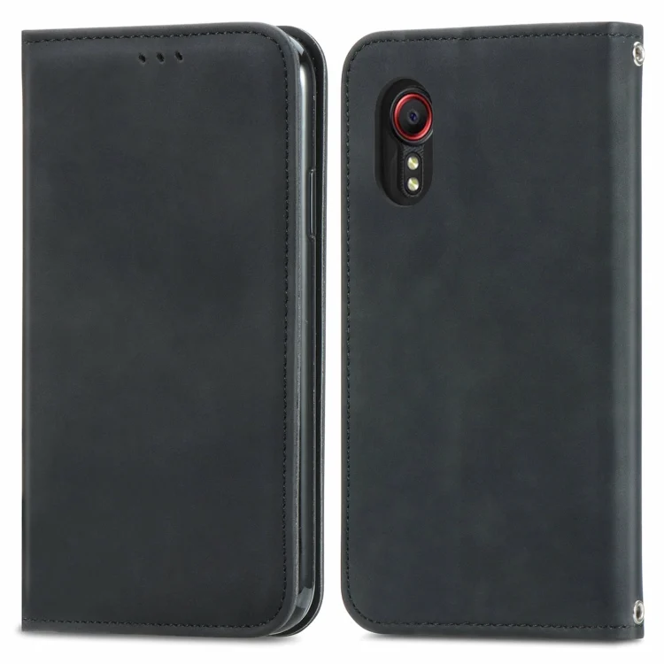 Retro Skin Feel Magnetic Leather Phone Case, For Samsung Galaxy XCover 5