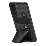 Carbon Fiber Wallet Flip Card K-shaped Holder Phone Case, For Samsung Galaxy S22 5G, For Samsung Galaxy S22+ 5G, For Samsung Galaxy S22 Ultra 5G, For Samsung Galaxy S21 5G - Image 4