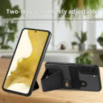 Carbon Fiber Wallet Flip Card K-shaped Holder Phone Case, For Samsung Galaxy S22 5G, For Samsung Galaxy S22+ 5G, For Samsung Galaxy S22 Ultra 5G, For Samsung Galaxy S21 5G - Image 5