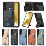 Carbon Fiber Wallet Flip Card K-shaped Holder Phone Case, For Samsung Galaxy S22 5G, For Samsung Galaxy S22+ 5G, For Samsung Galaxy S22 Ultra 5G, For Samsung Galaxy S21 5G - Image 2