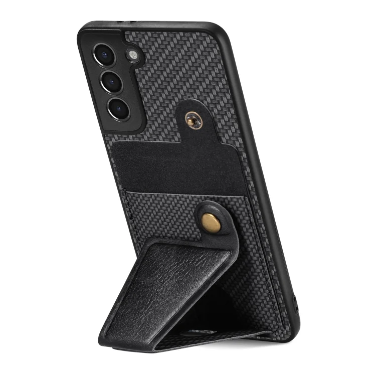 SYA002155805A_2.webp Carbon Fiber Wallet Flip Card K-shaped Holder Phone Case, For Samsung Galaxy S21+ 5G, For Samsung Galaxy S21 Ultra 5G, For Samsung Galaxy S20+, For Samsung Galaxy S20 - Image 4