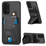 Carbon Fiber Wallet Flip Card K-shaped Holder Phone Case, For Samsung Galaxy A13 4G, For Samsung Galaxy A04 4G