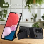 Carbon Fiber Wallet Flip Card K-shaped Holder Phone Case, For Samsung Galaxy A13 4G, For Samsung Galaxy A04 4G - Image 5