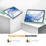 ENKAY Tri-fold Custer Leather TPU Bottom Smart Case with Pen Slot, For Samsung Galaxy Tab S9 - Image 3