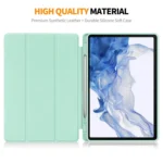ENKAY Tri-fold Custer Leather TPU Bottom Smart Case with Pen Slot, For Samsung Galaxy Tab S9 - Image 6