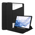 ENKAY 360 Degree Rotation Leather TPU Smart Case with Wireless Keyboard, For Samsung Galaxy Tab S9