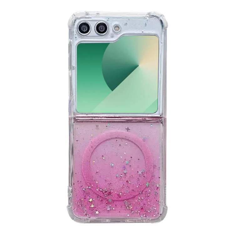Magsafe Glitter TPU Phone Case, For Samsung Galaxy Z Flip7, For Samsung Galaxy Z Flip6, For Samsung Galaxy Z Flip5, For Samsung Galaxy Z Flip4