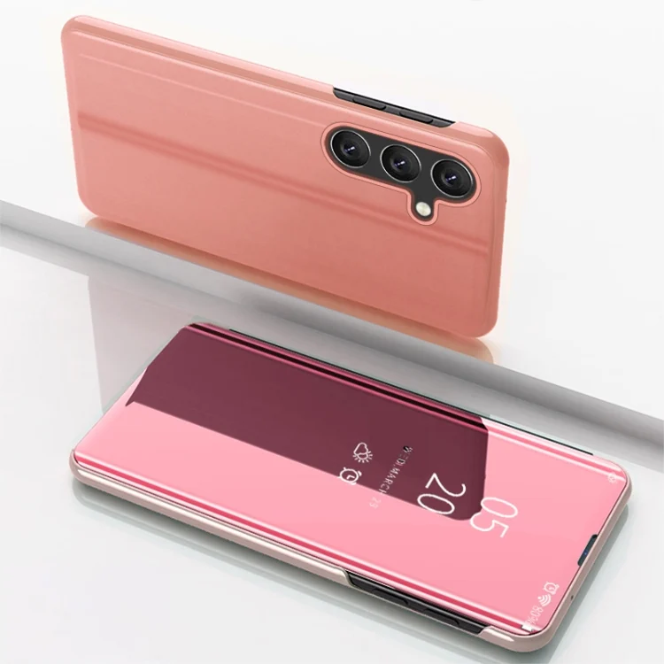 Plated Mirror Horizontal Flip Leather Phone Case with Holder, For Samsung Galaxy A26, For Samsung Galaxy A36