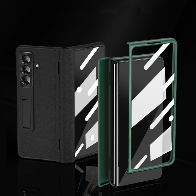 SYA002304503A_3.webp Shell-membrane Integrated Hinge All-around Leather Folding Phone Case, For Samsung Galaxy Z Fold7 5G, For Samsung Galaxy Z Fold6 5G, For Samsung Galaxy Z Fold5 5G - Image 4