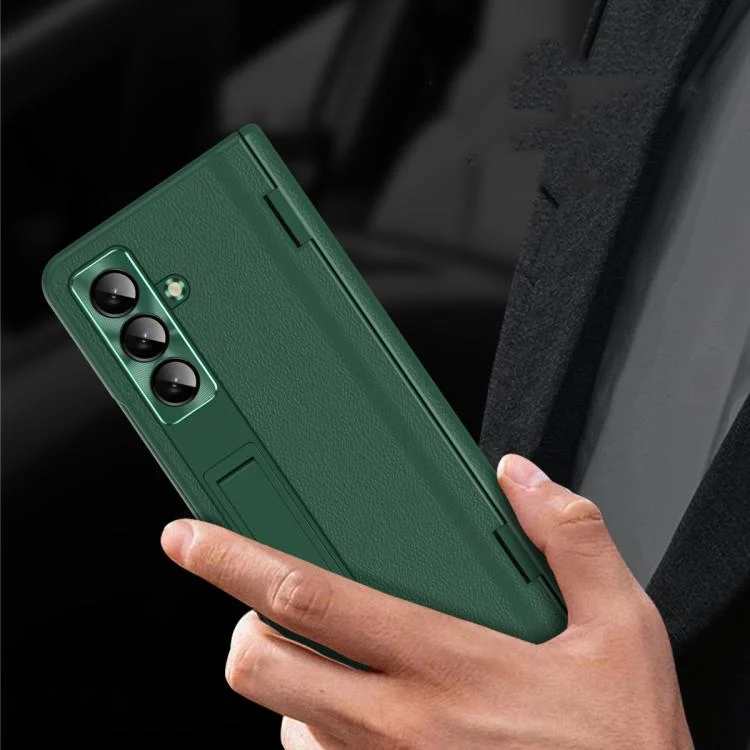 SYA002304503A_4.webp Shell-membrane Integrated Hinge All-around Leather Folding Phone Case, For Samsung Galaxy Z Fold7 5G, For Samsung Galaxy Z Fold6 5G, For Samsung Galaxy Z Fold5 5G - Image 5