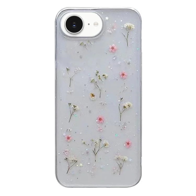 Gypsophila Flowers Pattern TPU Protective Phone Case, For iPhone 16e, For iPhone 16 Pro Max, For iPhone 16 Pro, For iPhone 16 Plus, For iPhone 16