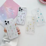 Gypsophila Flowers Pattern TPU Protective Phone Case, For iPhone 15 Pro Max, For iPhone 15 Pro, For iPhone 15 Plus, For iPhone 15 - Image 3