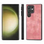 ENKAY Retro Leather Skin PC Phone Case with Soft PET Film, For Smausng Galaxy S23 Ultra 5G - Image 2