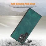 ENKAY Retro Leather Skin PC Phone Case with Soft PET Film, For Smausng Galaxy S23 Ultra 5G - Image 5