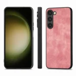 ENKAY Retro Leather Skin PC Phone Case with 0.18mm Glass Film, For Samsung Galaxy S23 5G - Image 2