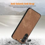 ENKAY Retro Leather Skin PC Phone Case with 0.18mm Glass Film, For Samsung Galaxy S23 5G - Image 5