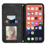 Retro Skin Feel Magnetic Flip Leather Phone Case, For iPhone 15 Pro, For  iPhone 15 Plus, For iPhone 15 - Image 4