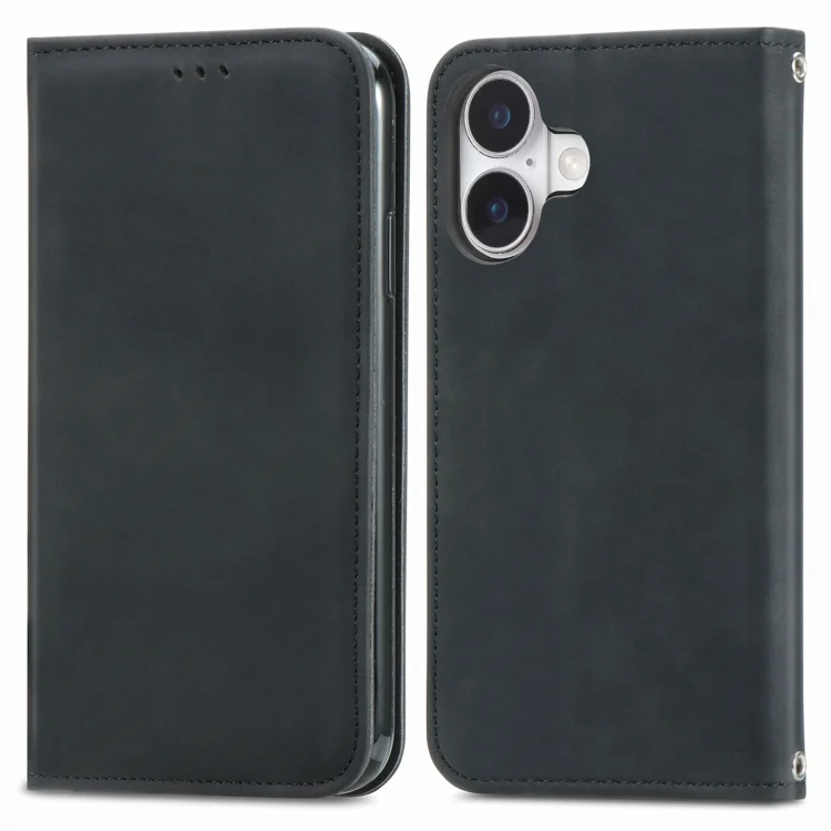 SYA002322612A_1.webp Retro Skin Feel Magnetic Flip Leather Phone Case, For iPhone 16, iPhone 16e, For iPhone 15 Pro Max - Image 3