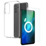 NORTHJO Transparent TPU Phone Case with Tempered Glass Film, For Samsung Galaxy A13 4G, For Samsung Galaxy A13 5G, For Samsung Galaxy A16 5G / 4G, For Samsung Galaxy A15 4G / 5G...