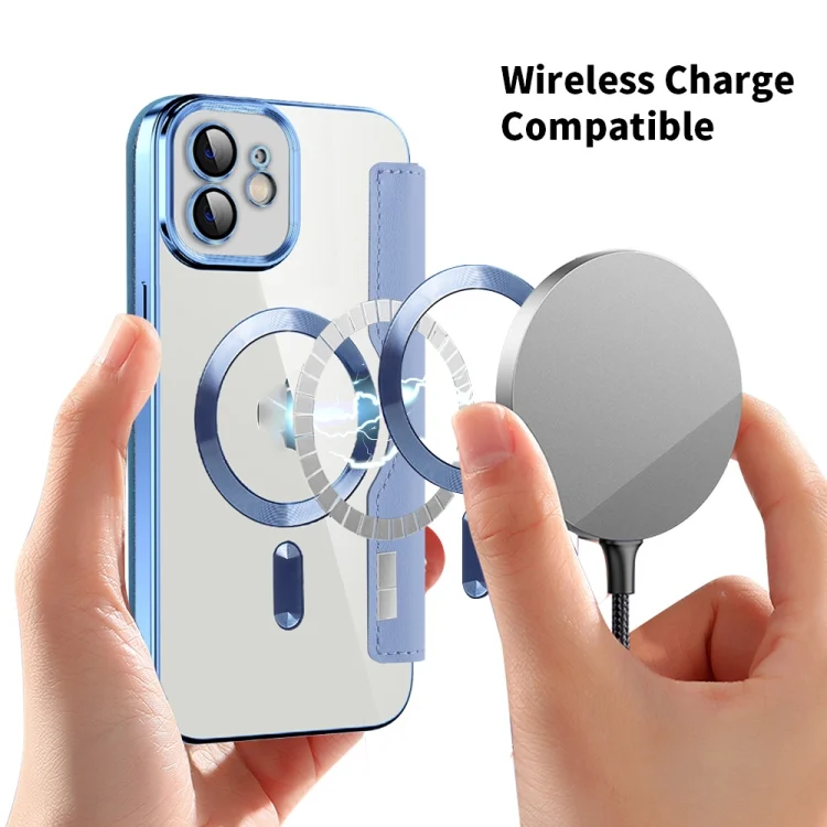 SYA0023304_B4.webp Shield Magsafe RFID Anti-theft Rhombus Leather Phone Case, For  iPhone 11 - Image 5