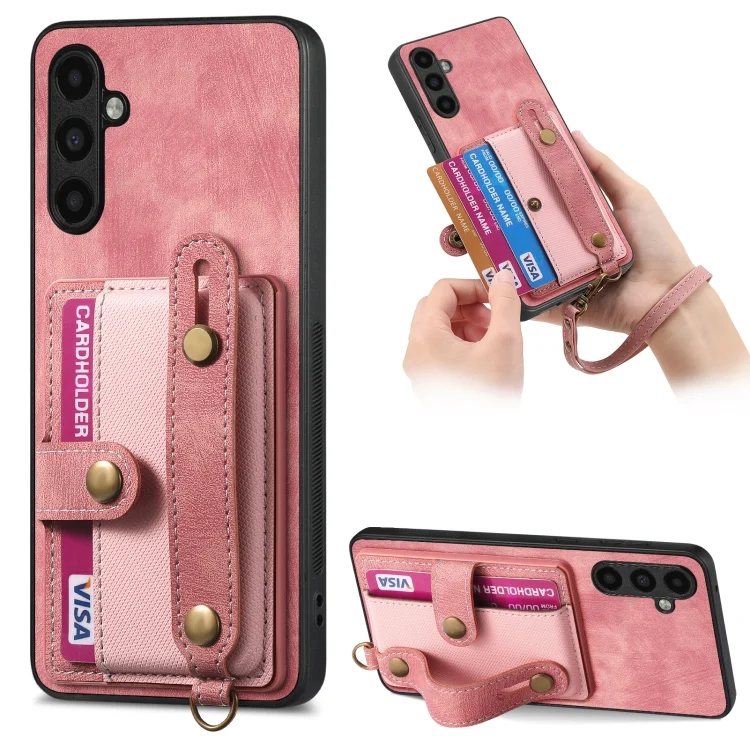 Retro Cross Wristband Wallet Leather Back Phone Case, For Samsung Galaxy A13 5G, For Samsung Galaxy S21 FE 5G, For Samsung Galaxy A32 4G