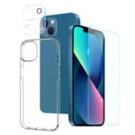 NORTHJO 3 in 1 TPU Phone Case with Screen Film and Lens Film, For iPhone 13 mini, For iPhone 12, For iPhone 12 Pro Max, For iPhone 12 Pro, For iPhone 12 mini