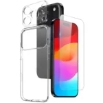 NORTHJO 3 in 1 TPU Phone Case with Screen Film and Lens Film, For iPhone 17 Pro Max, For iPhone 17 Pro, For iPhone 17, For iPhone 17 Air, For iPhone 16e, For iPhone 16 Pro Max, For iPhone 16 Pro...