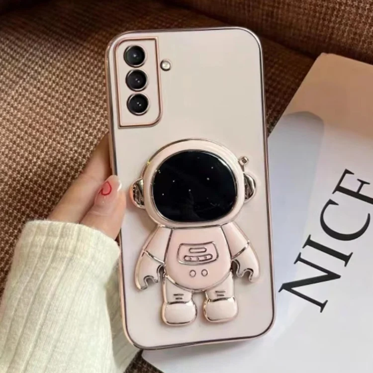 Electroplating Astronaut Holder Phone Case, For Samsung Galaxy M54 / F54, For Samsung Galaxy A14 4G/5G