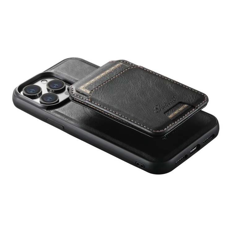 SYA002443704A_4.webp Suteni H15 MagSafe Oil Eax Leather Detachable Wallet Back Phone Case, For iPhone 15, For iPhone 14 Plus, For iPhone 14, For iPhone 14 Pro - Image 7